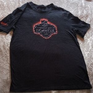 LG Under Armour Black and Orange NFL Combine Short Sleeve Tee